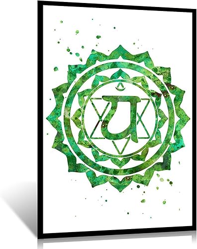 Miniatura 1 de Arte de pared de chakras de acuarela de chakras, anahata, chakras, chakras, arte de pared, póster de chakras, yoga espiritual, reiki, amor zen,