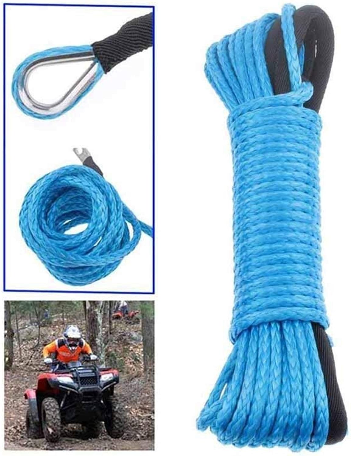 Synthetic Winch Line Cable Rope Polyethylene Strong Traction Rope Synthesis Winch