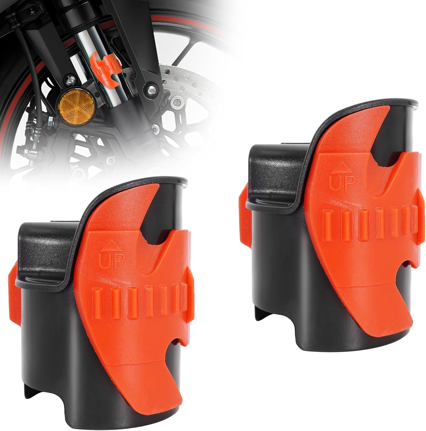 RUTU Motorcycle Fork Seal Cleaner Tool Kit 45mm-55mm Universal Shock Absorber Cleaning Tool for Dirt Bike Motorcycle Maintenance Durable ABS Design 2-Pack Red