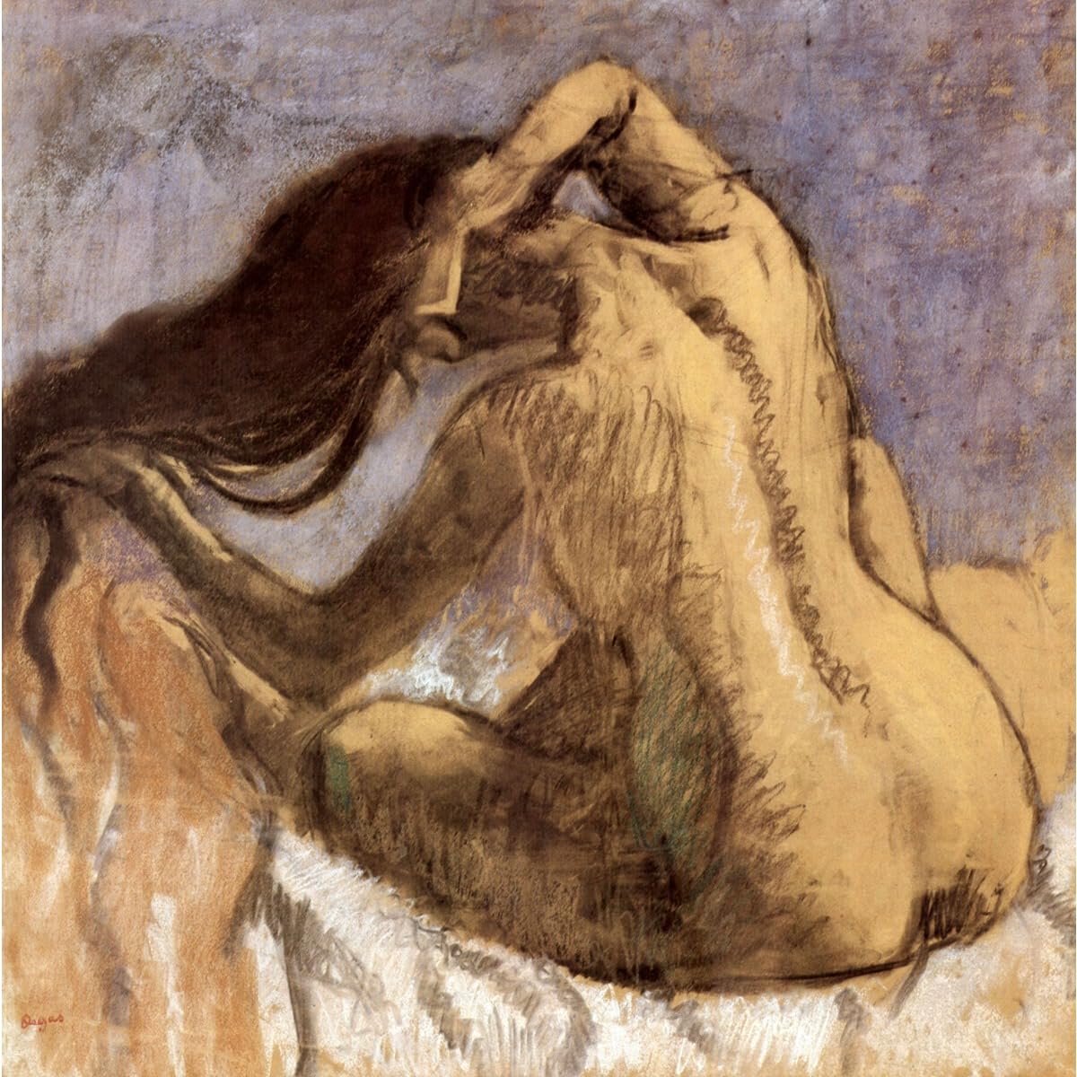 Impression toile Degas Cheveux féminins haute définition grand format - 2