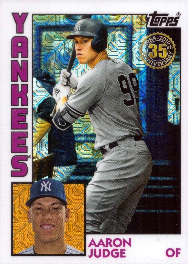 2019 Topps 1984 Chrome Silver Refractor #T84-18 Aaron Judge Baseball Card