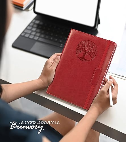 Miniatura 7 de Lined Journal Notebook for Women Men,256 Pages A5 Hardcover Leather Journals for Writing,Travel,Business,Work & School,College Ruled Notebooks for