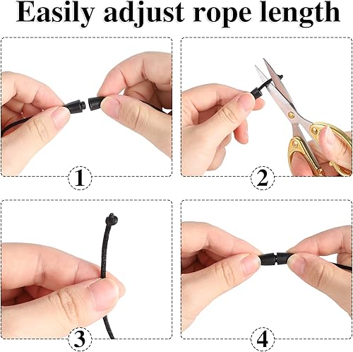 Miniatura 4 de Juego de 3 cordones retráctiles de 9 pulgadas para tarjetas de identificación, cordón para profesores con soporte de identificación, cordones de