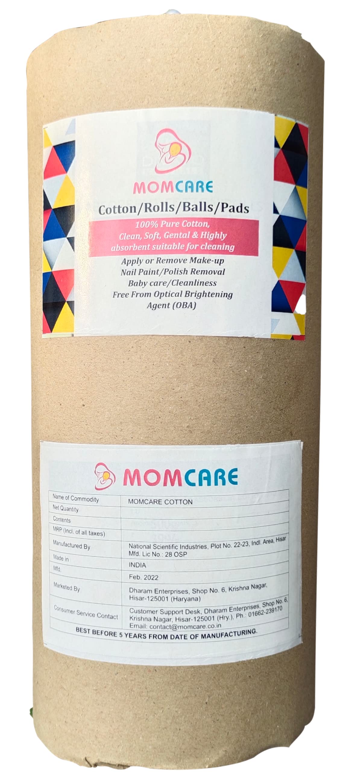 MOMCARE Pure Cotton Sterlised Free From Bacteria - 500 Gram