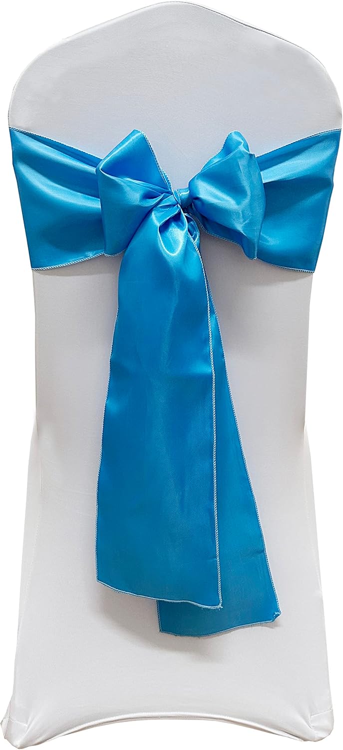 iEventStar Satin Chair Sashes Chair Bow Bows Chair Tie Back