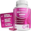 Rosabella Organic Beet Root Capsules - 1300mg Beet Root Powder Aids Healthy Circulation & Vitality, Non-GMO, Beet Root Supplement - 60 Capsules, 30-Day Supply
