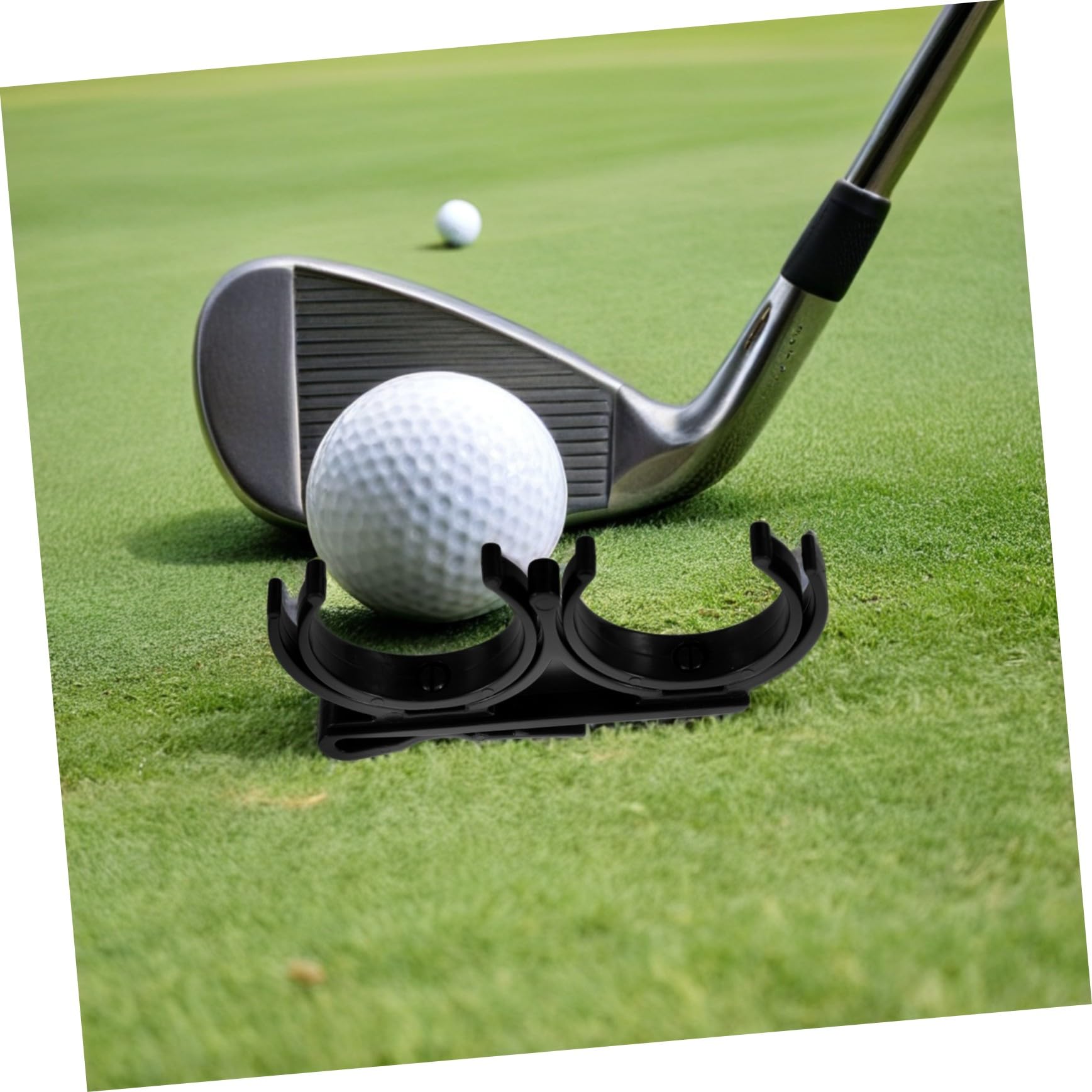 Porte-balles de Golf Rotatif Pliable en Plastique Noir Lot de 5 Clips Doubles