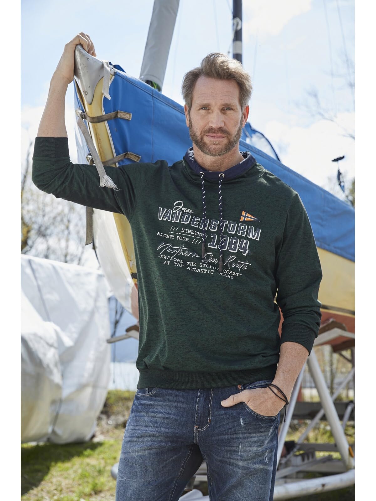 Jan Vanderstorm Herren Sweatshirt Sverre
