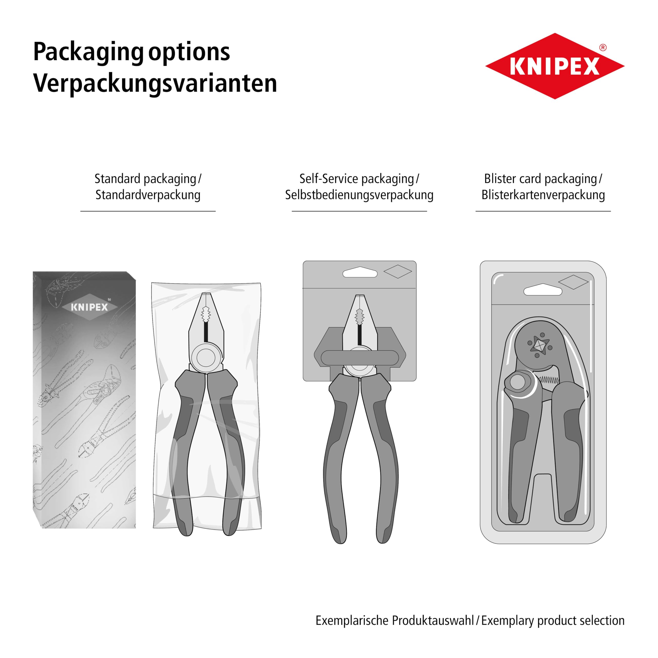 KNIPEX NexStrip Utensile multifunzione per elettricisti in blister rivestiti in resina sintetica antiscivolo 190 mm, 12 72 190 SB