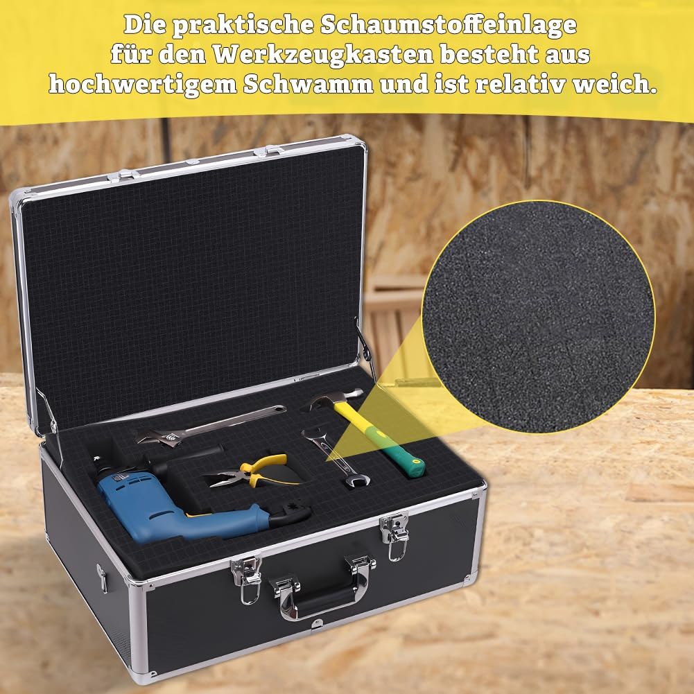 4x Schaumstoffplatten Schwarz - Vielseitig Für Werkzeugkoffer & Basteln