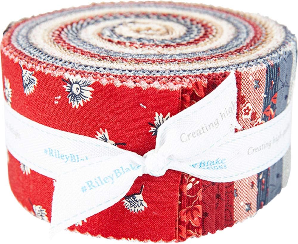 Riley Blake Designs Fabric Seeds of Glory 2.5 Inch Rolie Polie, 40 Pcs, Assorted