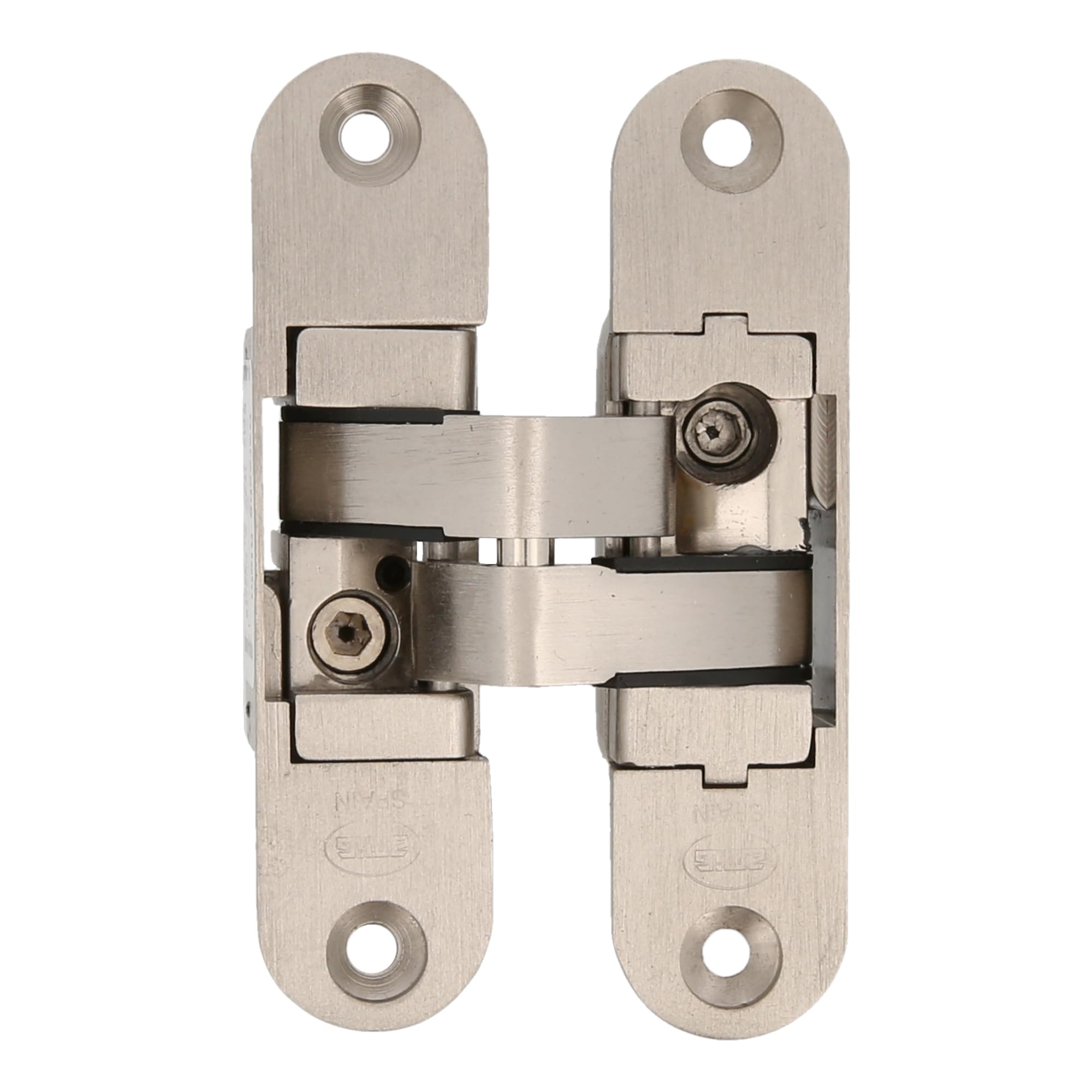 Bisagra invisible Amig con regulación 3D tridimensional en zamak plateado mate