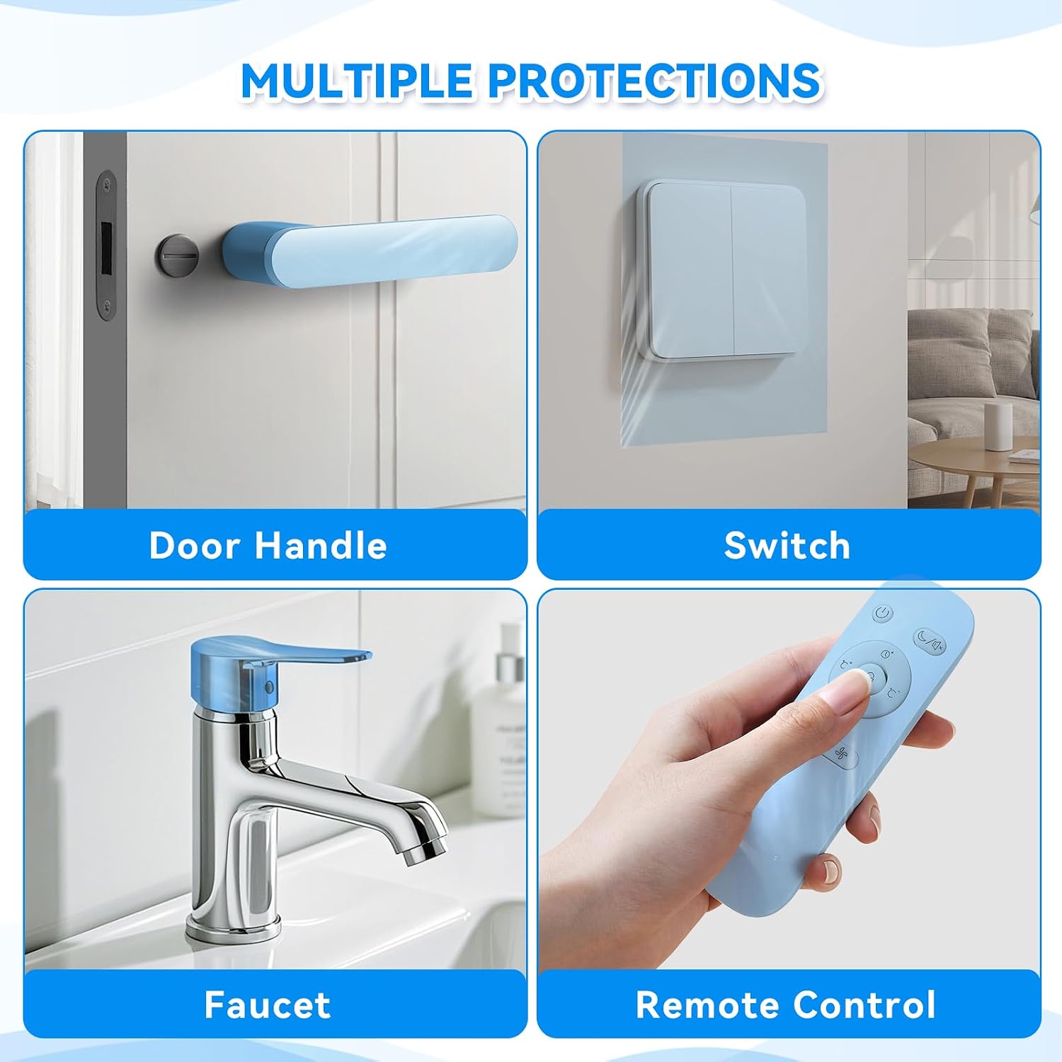 Disposable Toilet Seat Covers for Travel Hotel,600 Pcs (4x150 pcs),Blue