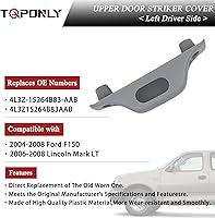 Vista 3 de TQPONLY Headliner - Cubierta superior izquierda para puerta lateral del conductor (gris) compatible con Ford F150 Lincoln Mark LT 2004-2008