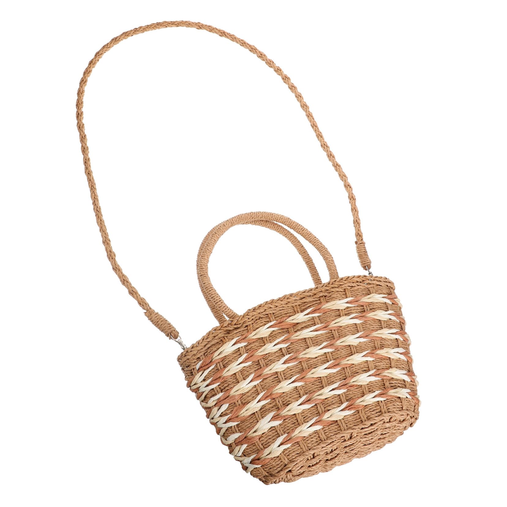 Woven Tote Bag in Corda di Carta Intrecciata, Capienza Ampia | Trama Mesh Hollow e Intrecciata, Borsa a Spalla da Donna per Shopping e Party, Atmosfera Estiva