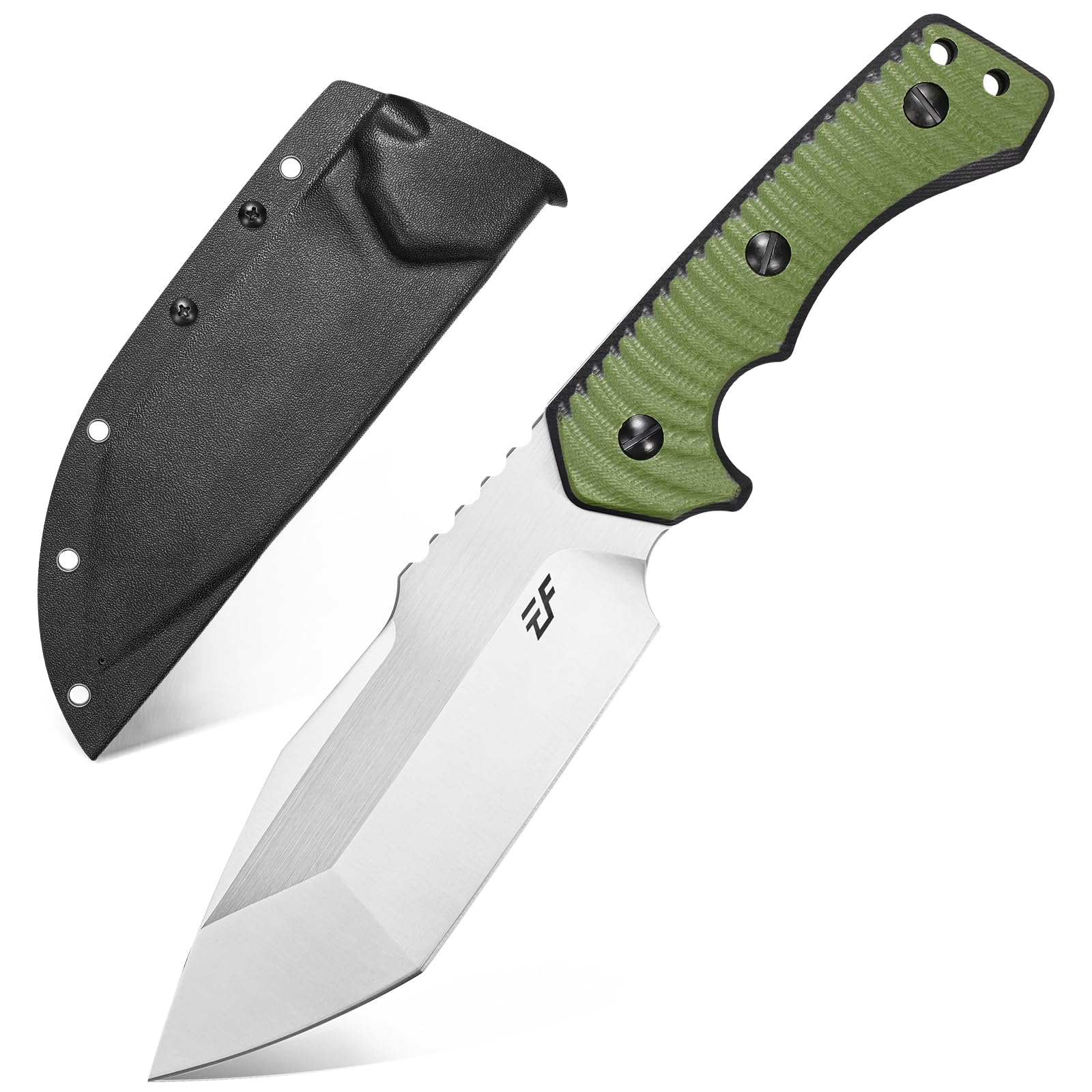Eafengrow EF142 Fixed Blade Knife DC53 Steel Blade Two Tone G10 Handle Full Tang Fixed Knifes EDC Straight Knife for Camping Hunting Bushcraft