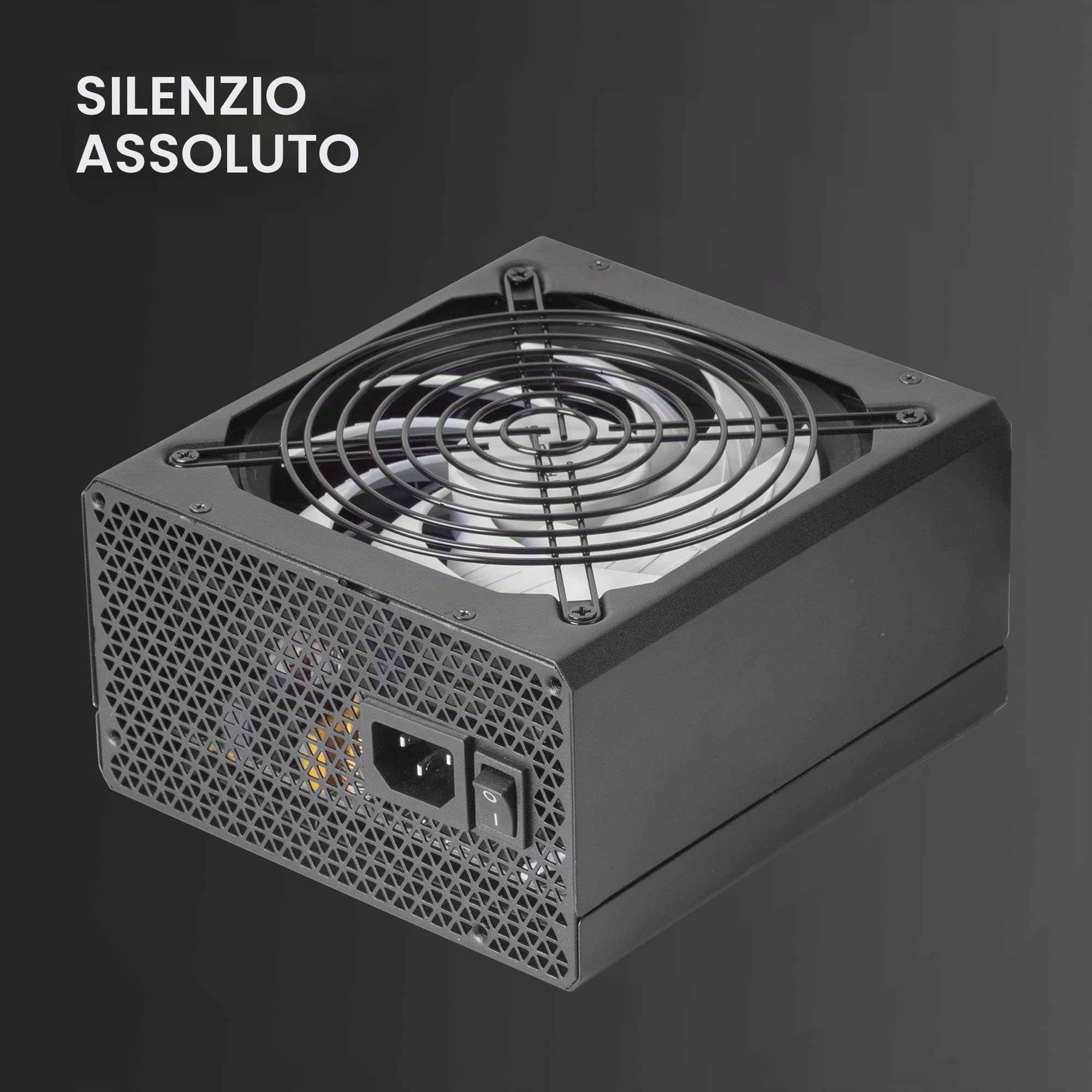 Tacens RADIX VII AG 700, Alimentatore Full Modulare 700W ATX, 10 Anni Garanzia, 80Plus Silver, +87% Di efficienza, Ventola FDB da 140 mm con Tecnologia AI-RPM, Condensatori Giapponesi da 105º, Nero
