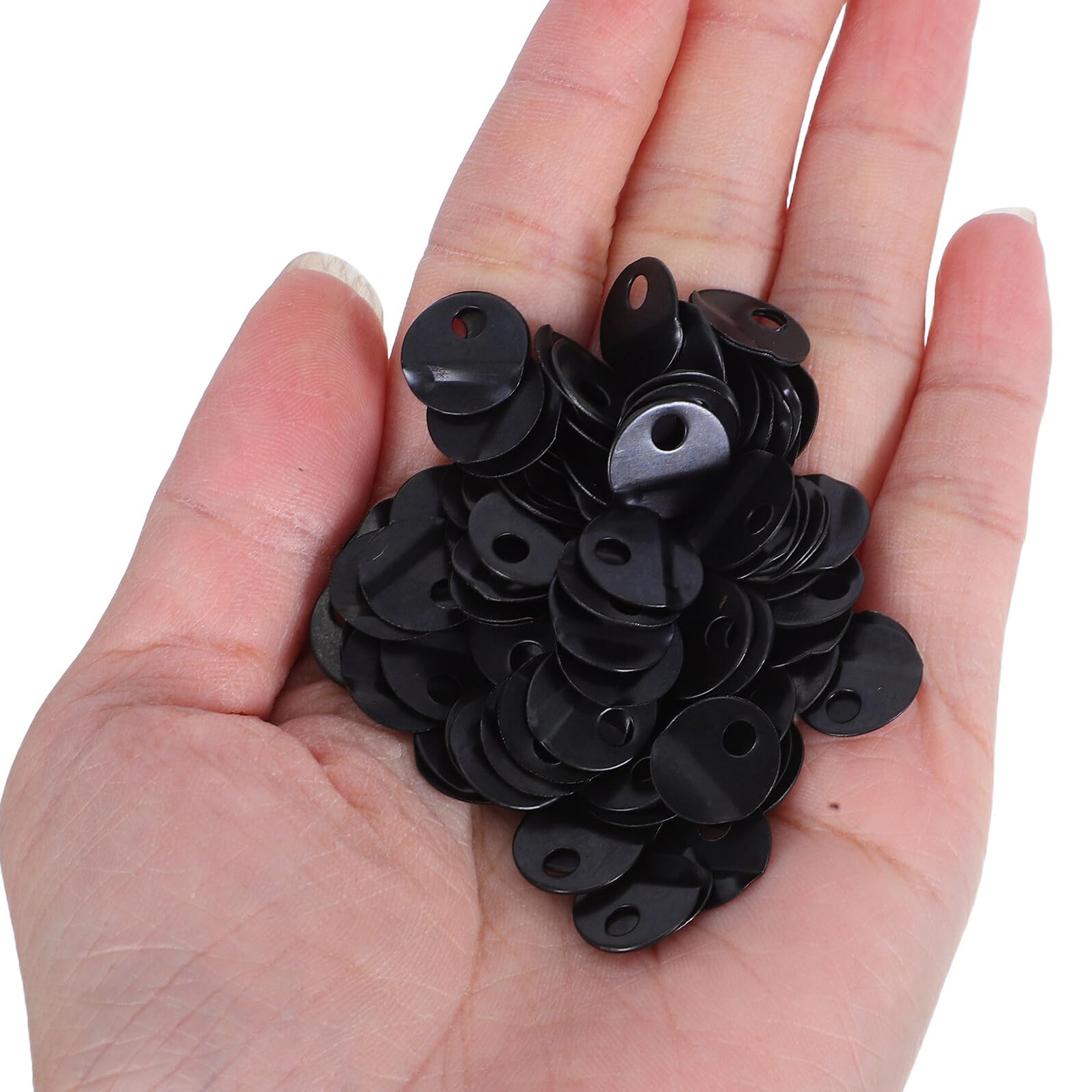 Baluue 200 set Clip Fermo Cornice Foto in Ferro Nero con Viti Fermagli Girevoli per Supporto e Fissaggio Pannelli Posteriori Accessori Versatili per Appendere Quadri e Progetti Artistici