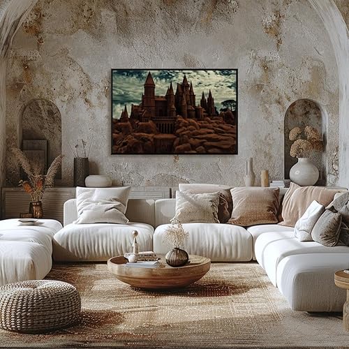 Miniatura 5 de Modern Landscape decor Old Castle Retro Blue Sky and White Clouds Aesthetic poster print art wall sticker for living rooms bedrooms and home