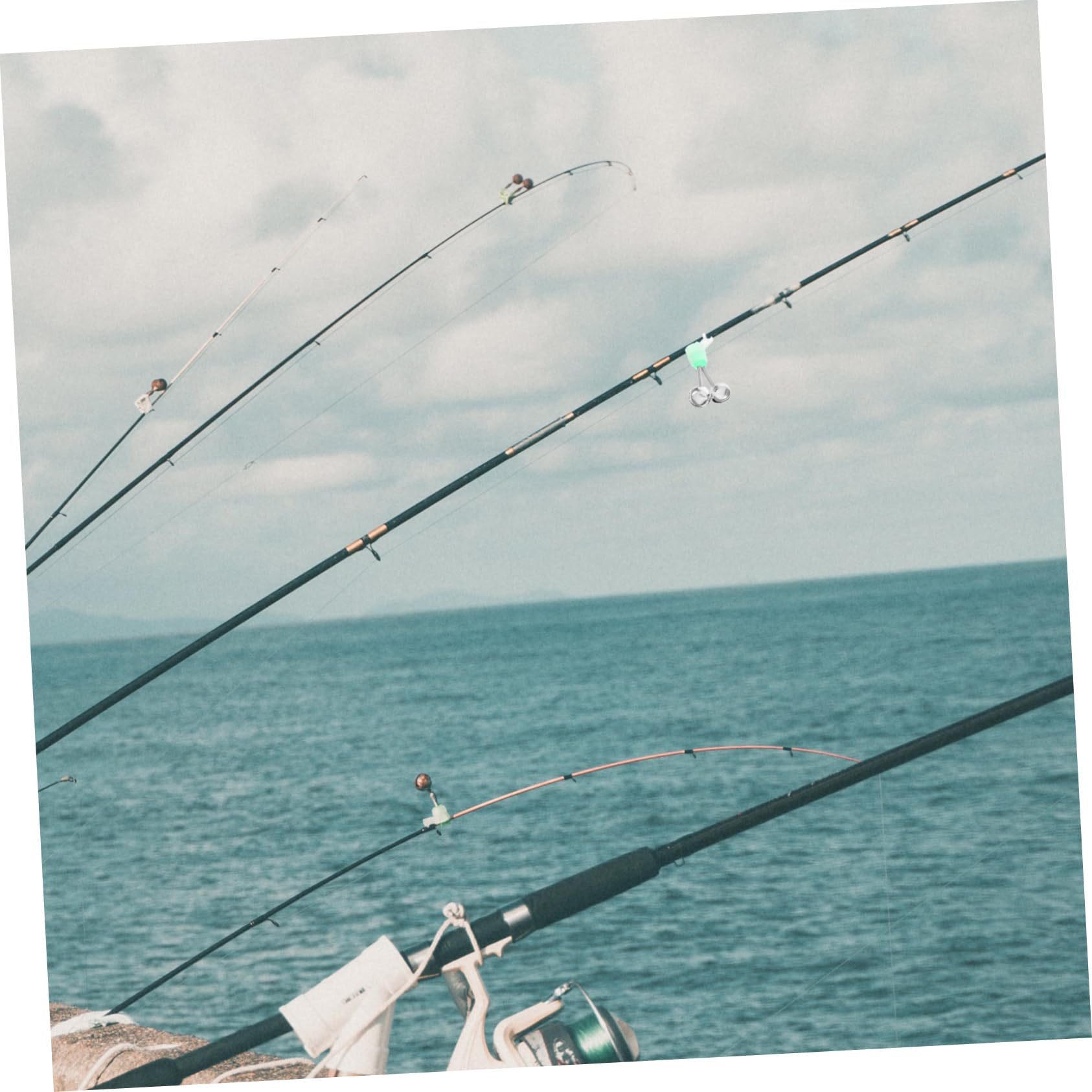 EXAOMBLE Bait Alarms for Fishing Rod Bell Fishing Twin Bells Fish Rod Clip-on Alarm