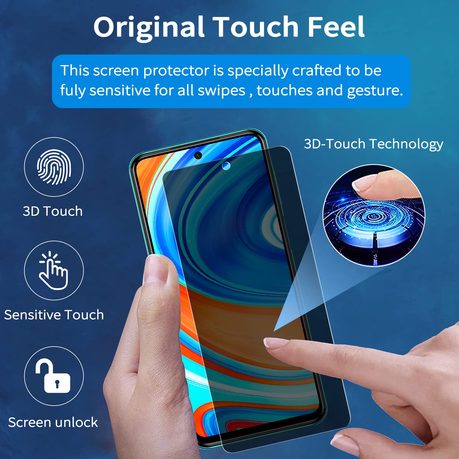 Protection écran Verre Trempé Anti-espion Pour Xiaomi Redmi Note 9S/9 Pro/9T - Lot De 4, 9H