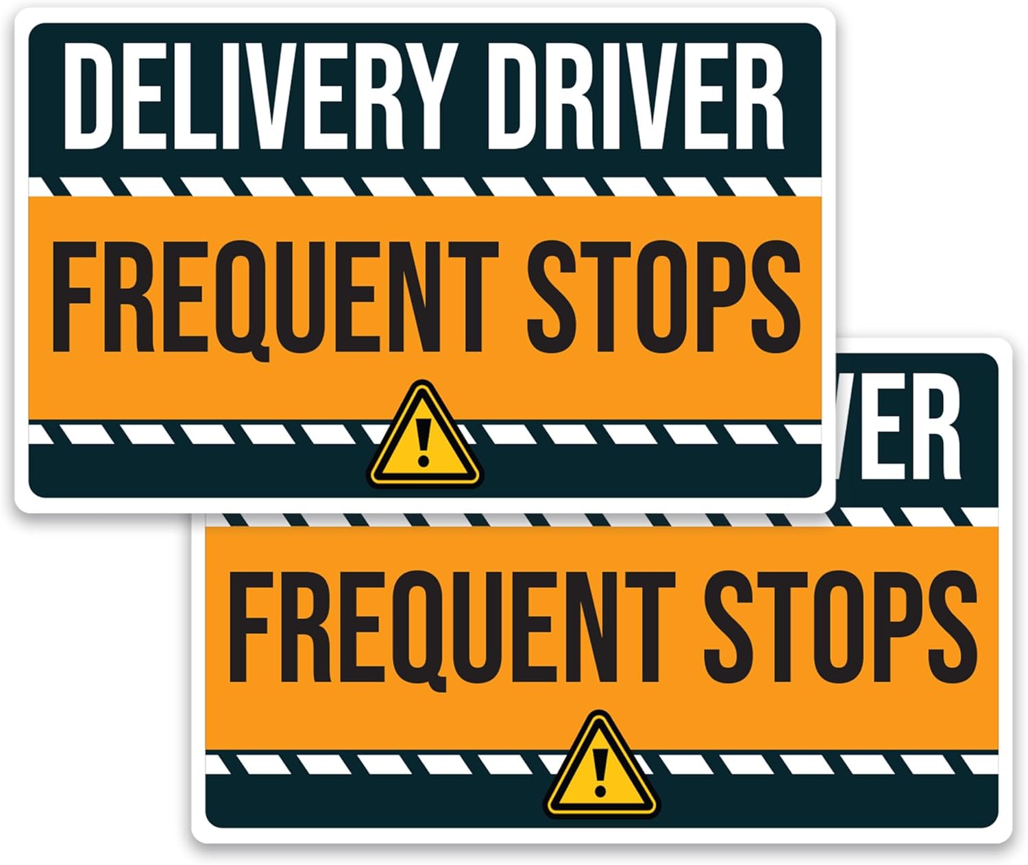 Magnet Me Up Caution Frequent Stops Delivery Driver Magnet Decal, 2PK, Large 12x18 inch, Heavy Duty Automotive Magnet for Car, Any Magnetic Surface, Flex Delivery Driver, Made in USA