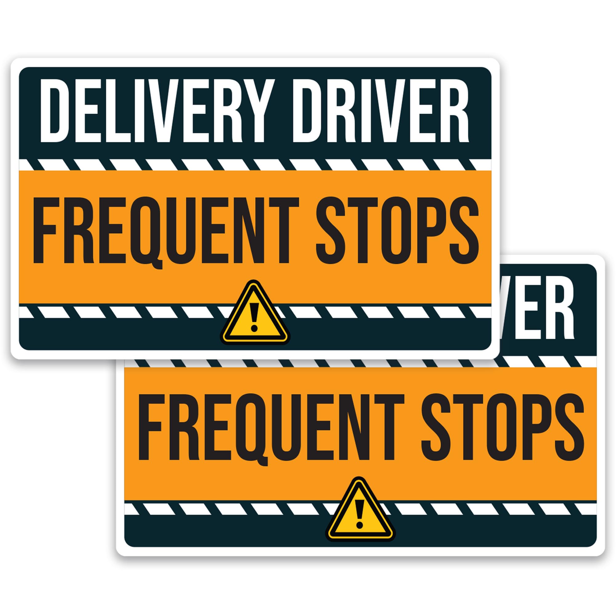 Magnet Me Up Caution Frequent Stops Delivery Driver Magnet Decal, 2PK, 5x8 inch, Heavy Duty Automotive Magnet for Car, Truck, Any Magnetic Surface,