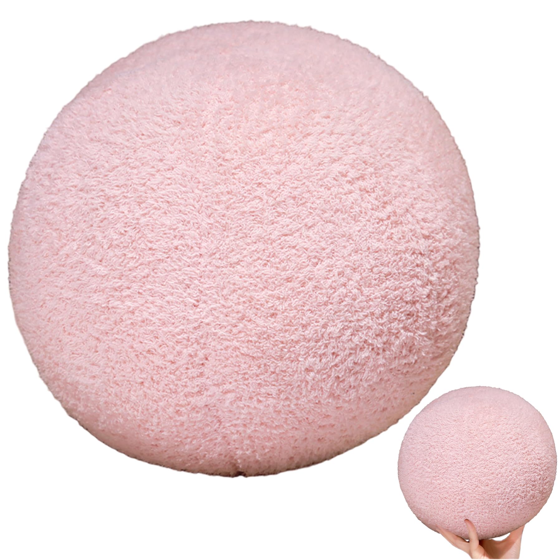 CAKEEYUM Round Pillow, 12in Sphere Soft Ball Pillow Decorative for Couch, Sofa, Bedroom, Office, Dorm, Style-2 Round, Ball, Sphere, Couch, Throw, Soft Throw Pillows