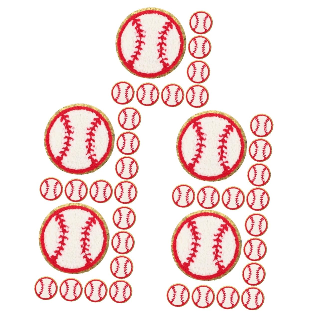 LIFKOME 75piezas Parches De Béisbol Para Ropa y Sombreros Parches Decorativos Resistentes Para Reparaciones y Embellecimiento De