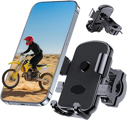 Soporte de teléfono para bicicleta, soporte de teléfono para motocicleta para scooter, montaña, motocross, cochecito y motocicleta, soporte de