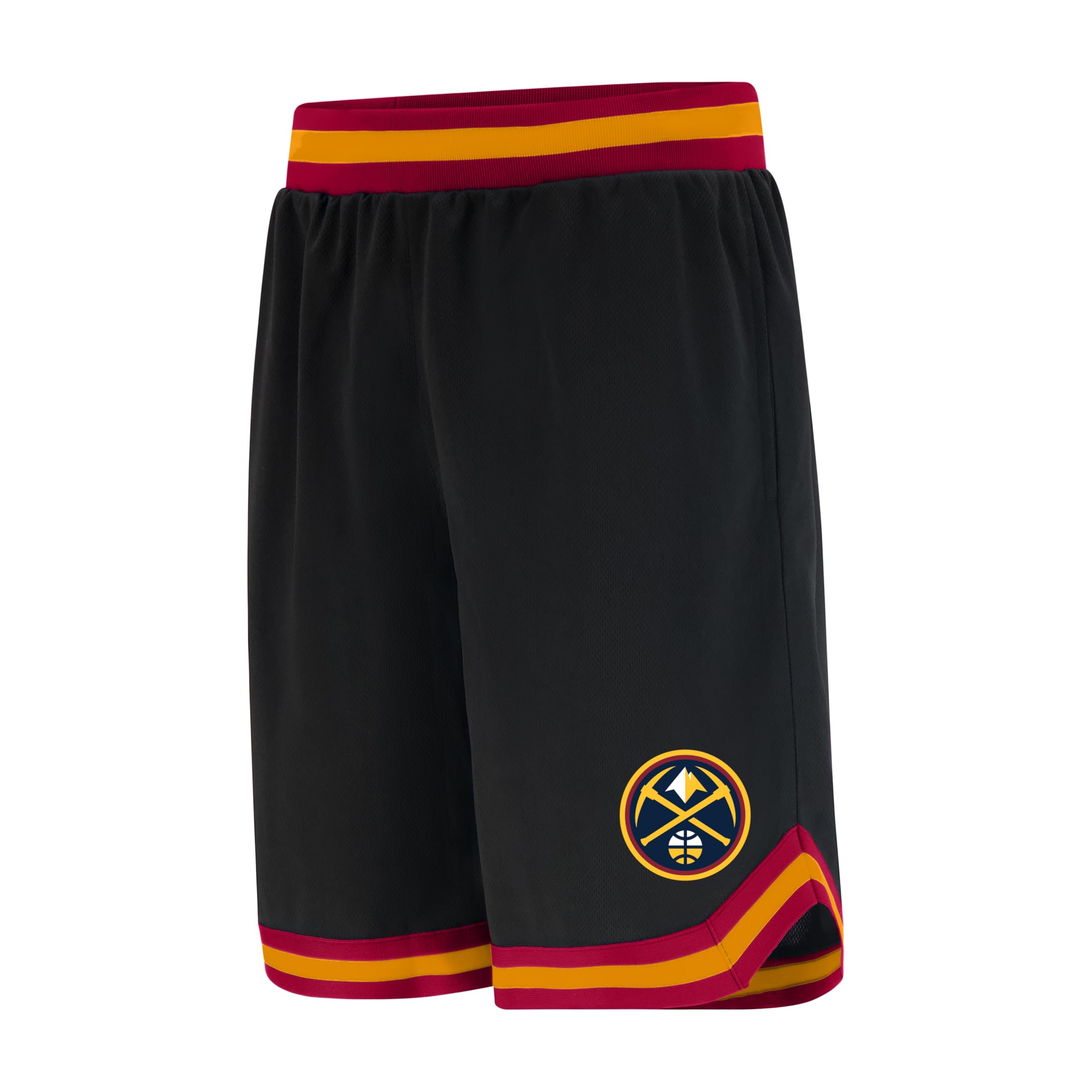 Ultra Game UNK NBA GSM3547F NBA Woven Team Logo Poly Mesh Basket Shorts Nero, Large