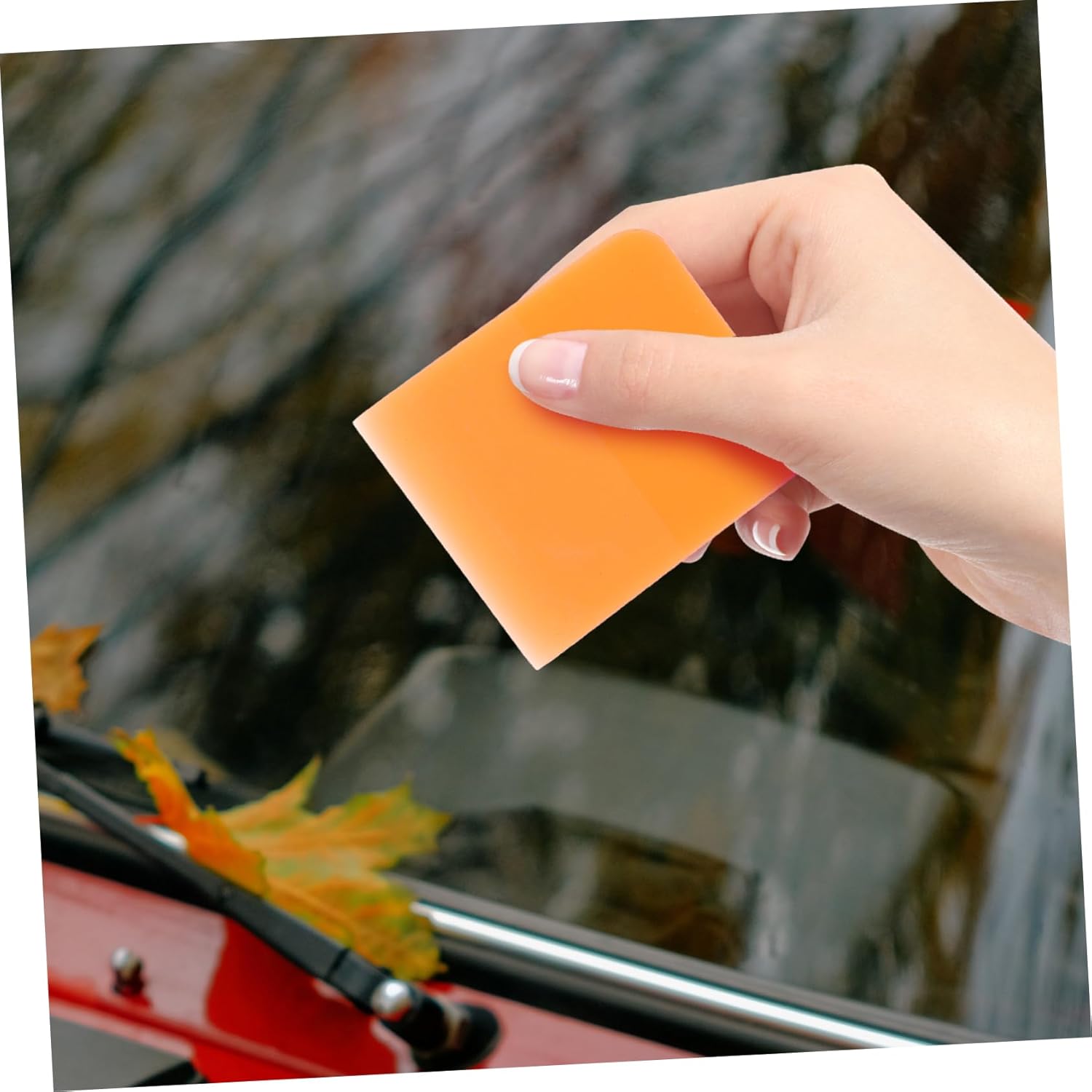 SOLUSTRE 4pcs Car Paint Film Installer Squeegee Tool Kit Window Tint Squeegee TPU Safe for DIY Vehicle Wrapping Glass Cleaning