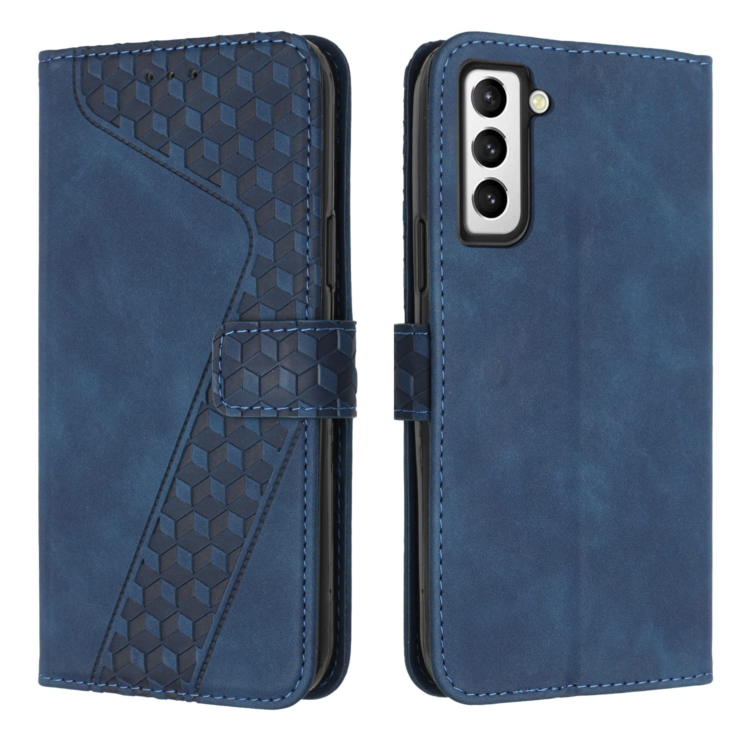 Compatible With Samsung Galaxy S21 Case, Wallet Case PU Premium Leather with Card holder Slots Magnetic Shockproof Protect Flip Cover Bookstyle Phone Cases Cover for Samsung S21 (Blue)