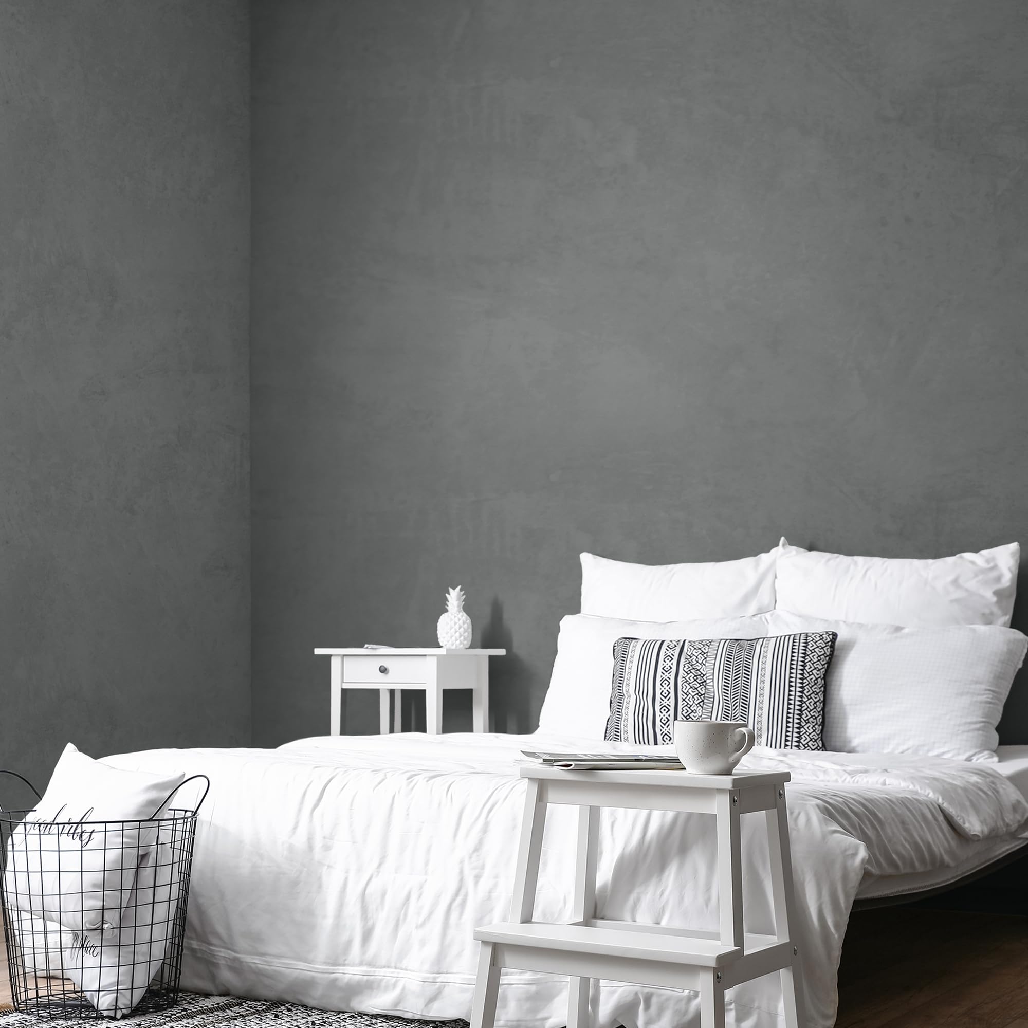 EPODEX CONCRETE EFFECT Estuco efecto cemento - Iron Grey | Revoco estructurado para paredes, azulejos & más - Interior & Exterior - 5 kg (5 m² - capa de 1 mm)
