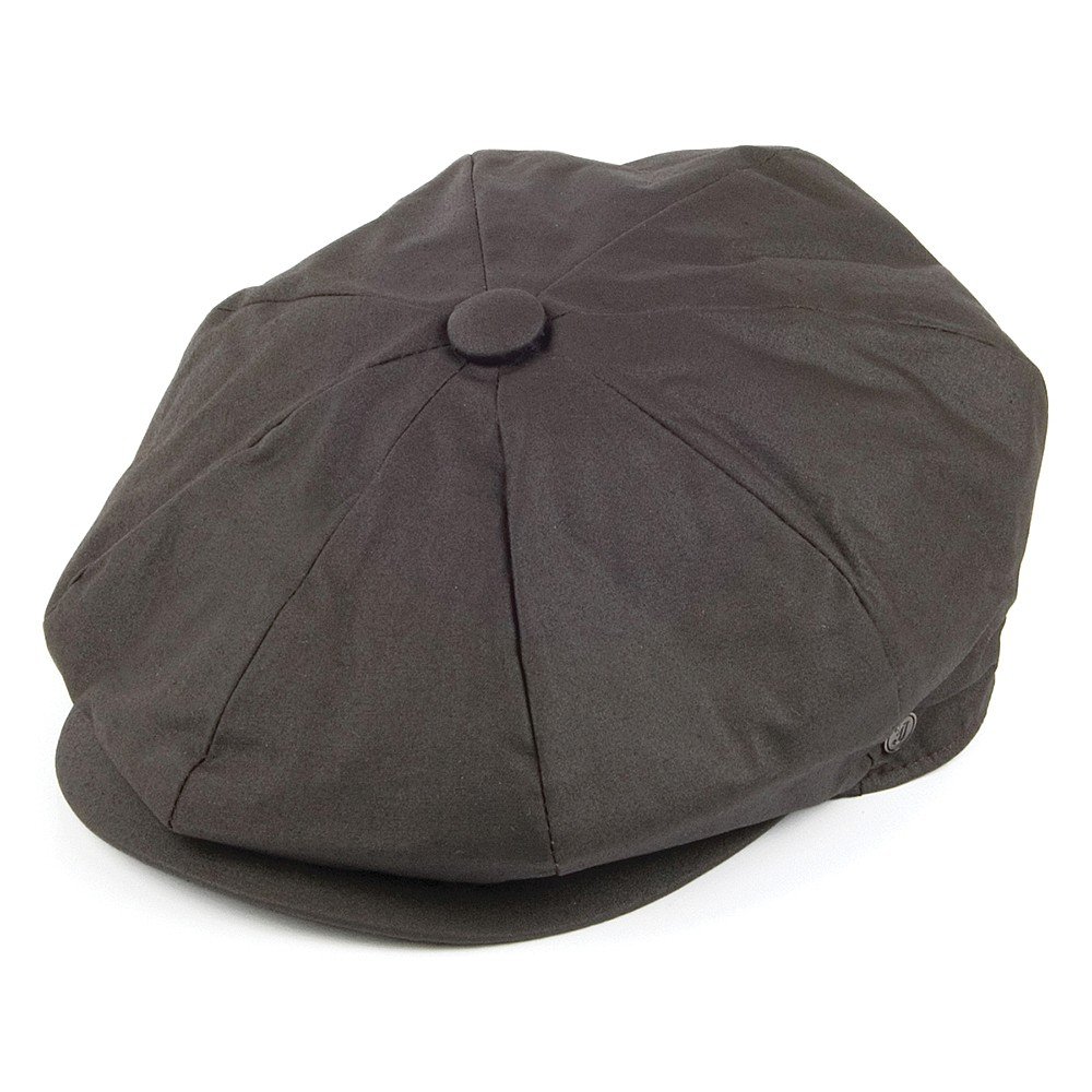 Jaxon & James Oilcloth Water Resistant Newsboy Cap - Brown - 2XLARGE