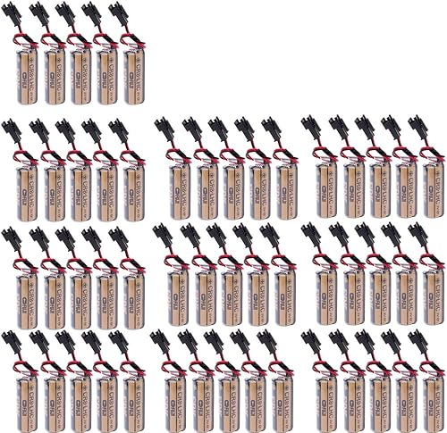 KUANMAI - 50 piezas de repuesto de batería de litio CR8.LHC 3V 2600mAh para Fuji FDK CR8.LHC 17430 con enchufe negro