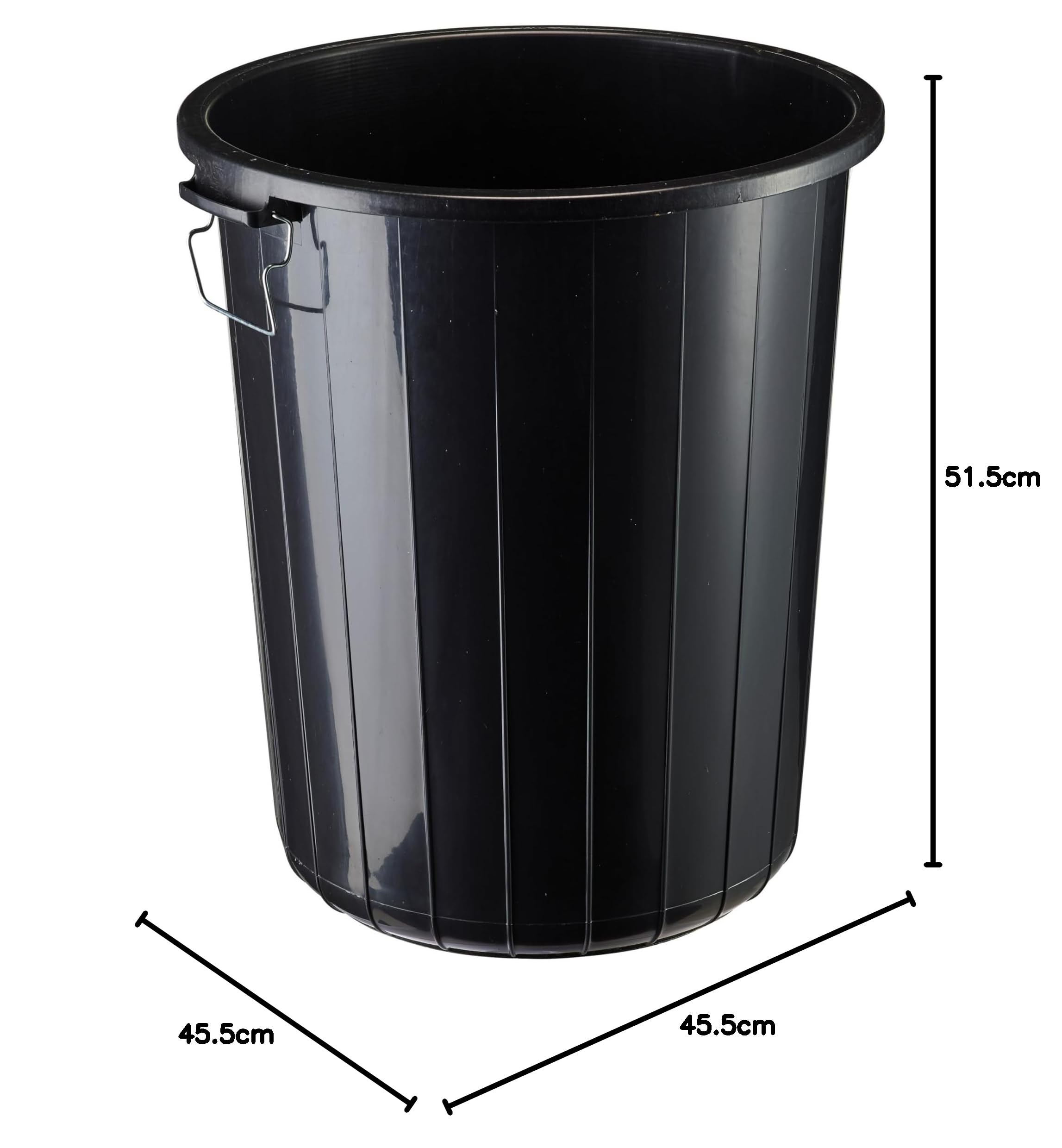ROSSIGNOL Poubelle de rue avec couvercle. Capacité 55L, Système de verrouillage, Poubelle grande contenance, Idéal pour les déchets extérieurs RONDO