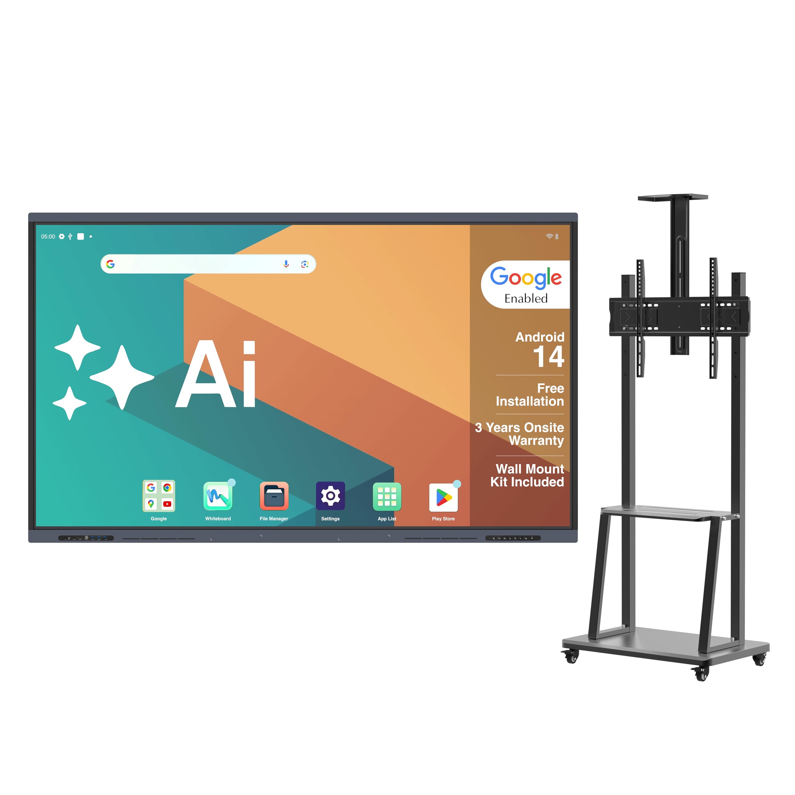 BIG VUE Pluss 55 Inch Android 14 Smart Interactive Flat Panel - All in 1 Digital Board with Stand, 8 GB RAM 128 GB ROM, Ai, Multitouch Screen Display for Teaching, Classroom & Office Use-image-47