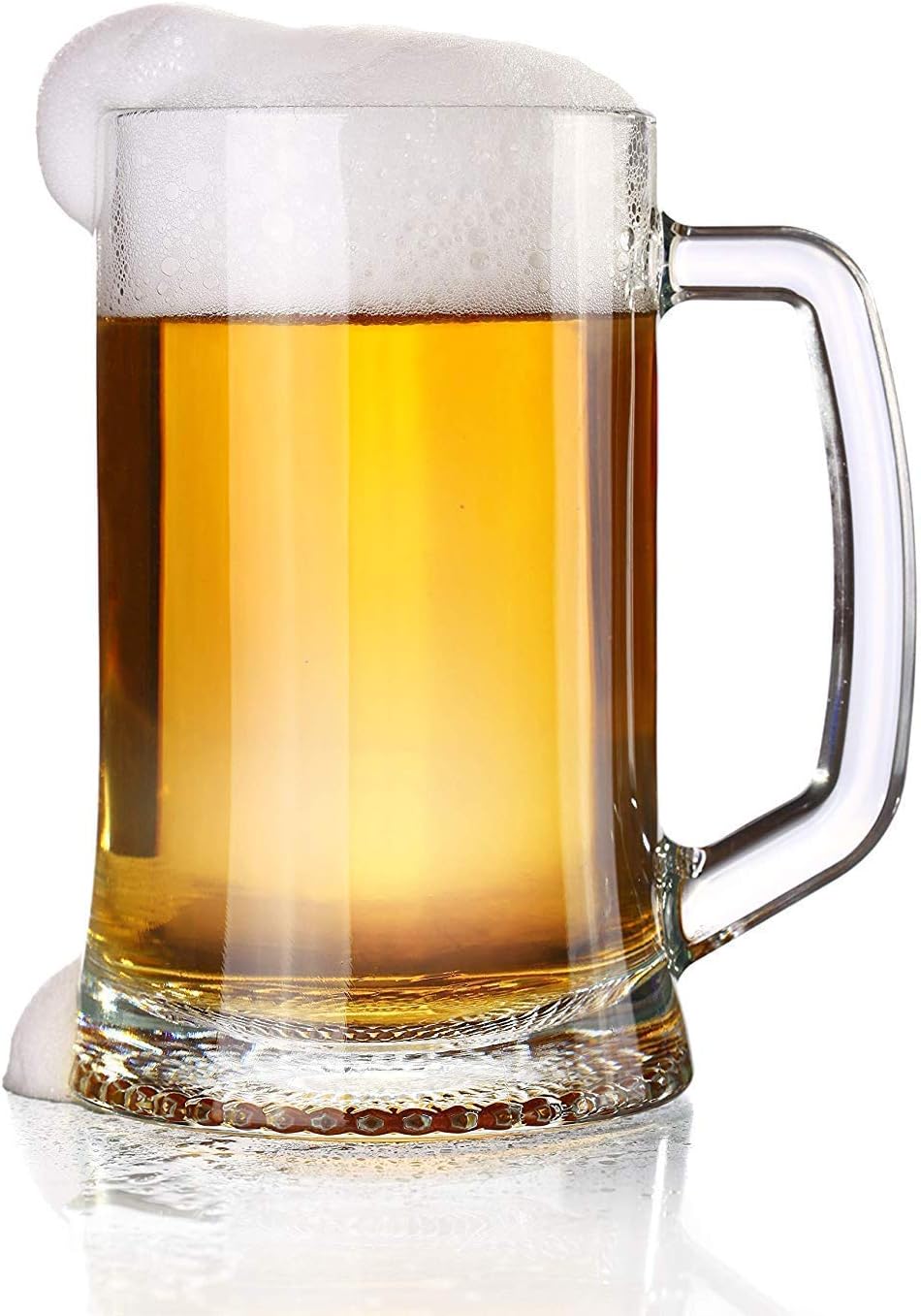 Buy SYANKA Italian Premium Jumbo Beer Mugs Set of 4, 500 ML, Crystal