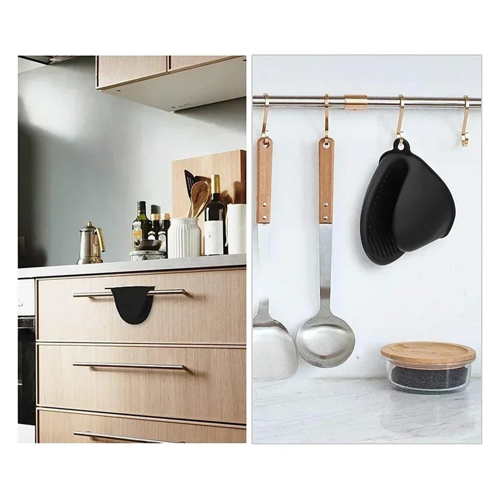 Guanti clip in silicone 2 pz, presina antiscivolo cucina