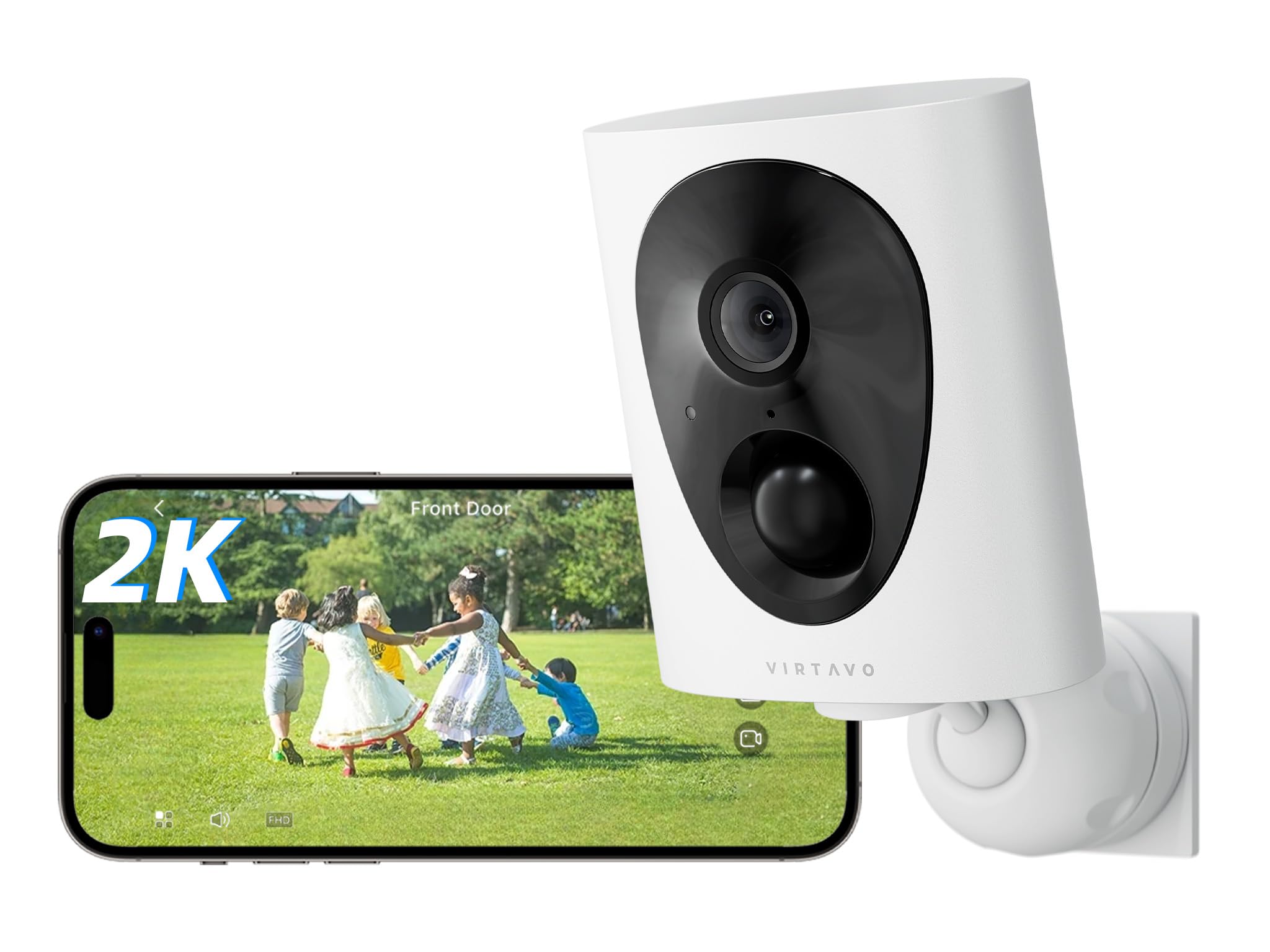 virtavo VistaFlask 2K Security Cameras Wireless Outdoor, Battery