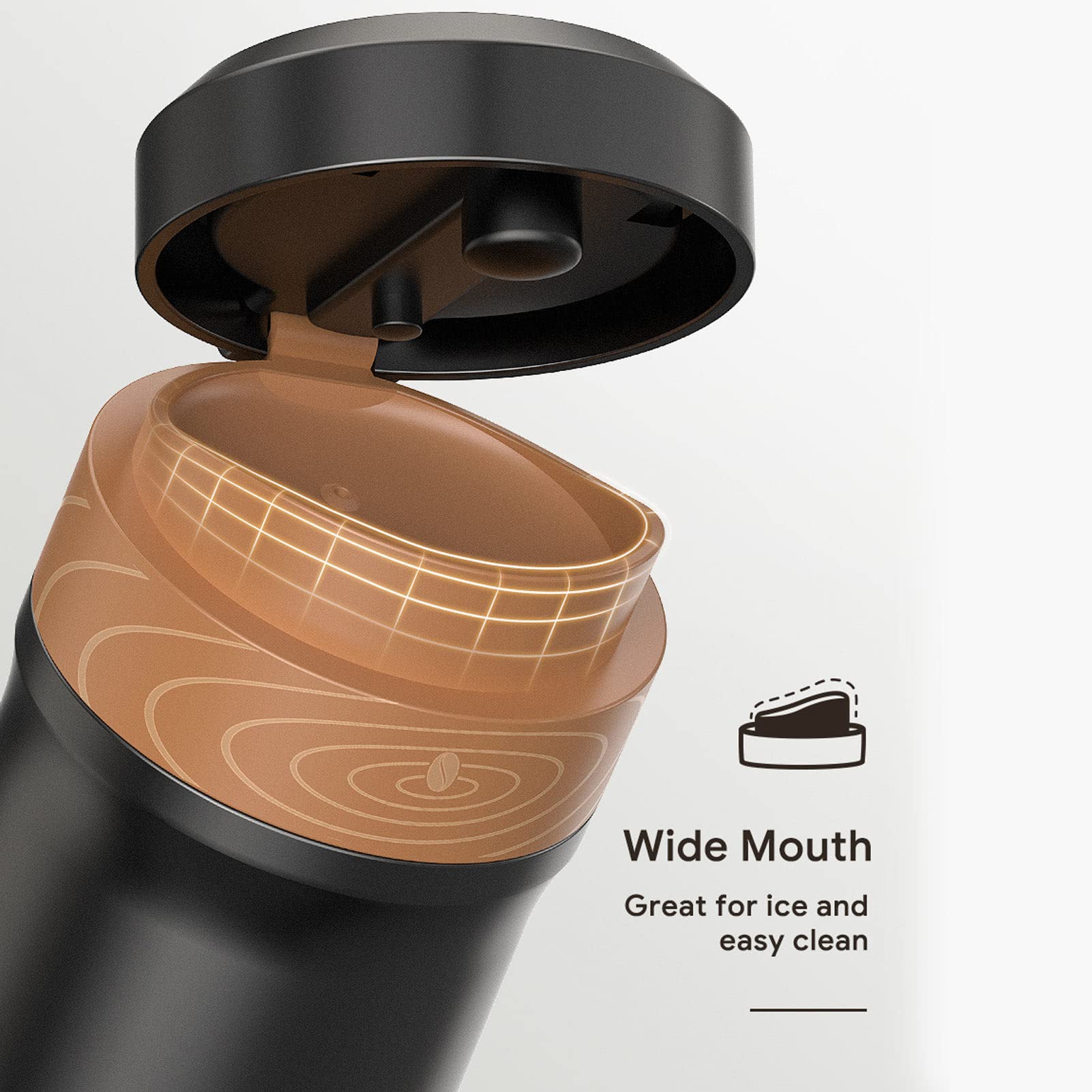 Taza de café de Viaje, Vaso de café Aislado, Taza de café portátil al Aire Libre de 320ml, cafetera de Prensa Francesa, Taza de Viaje con Aislamiento de Acero Inoxidable con Filtro de café