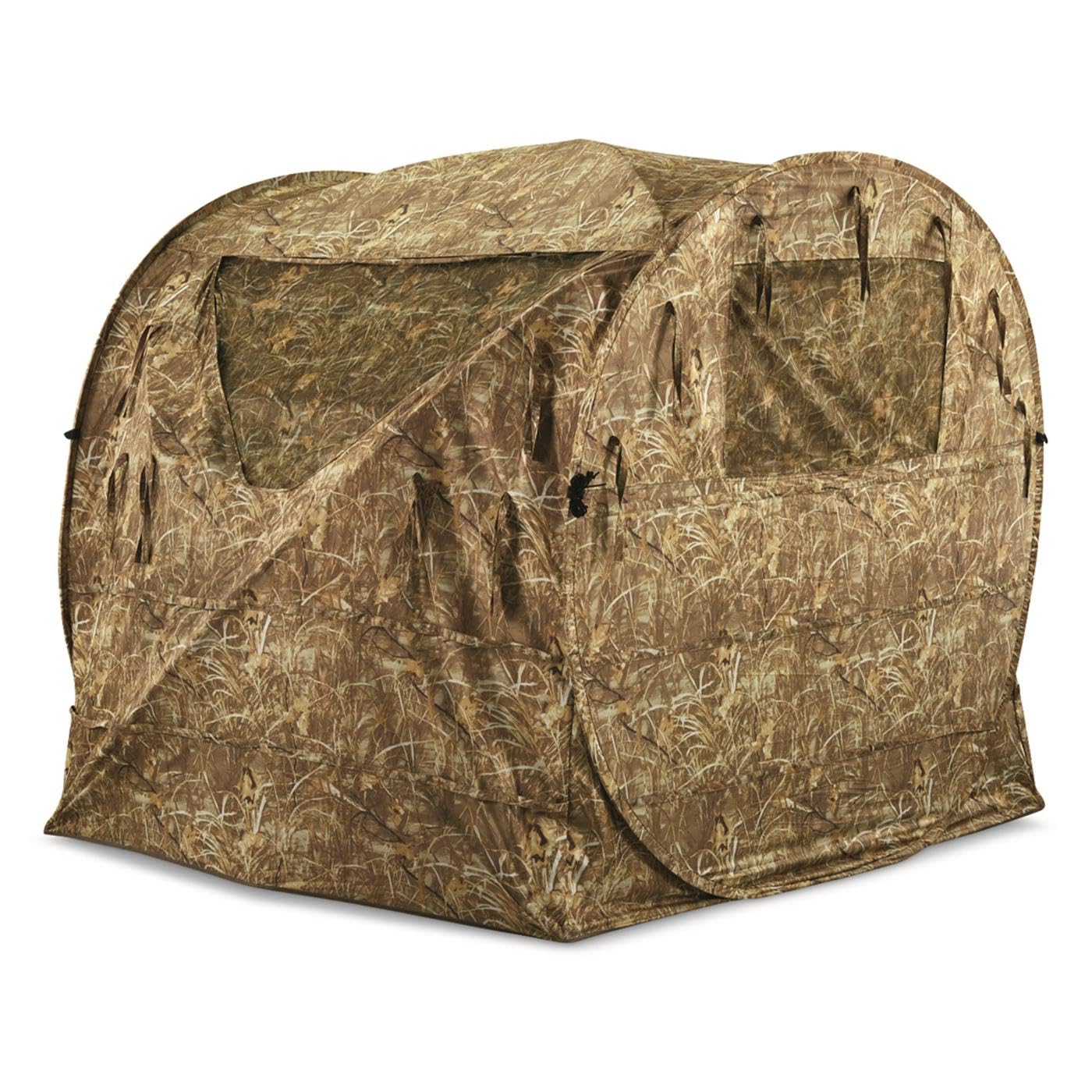 Guide Gear Spring Steel Hay Bale Hunting Ground Blind 1-2 Person Tent, Hunting Gear, Equipment and Accessories