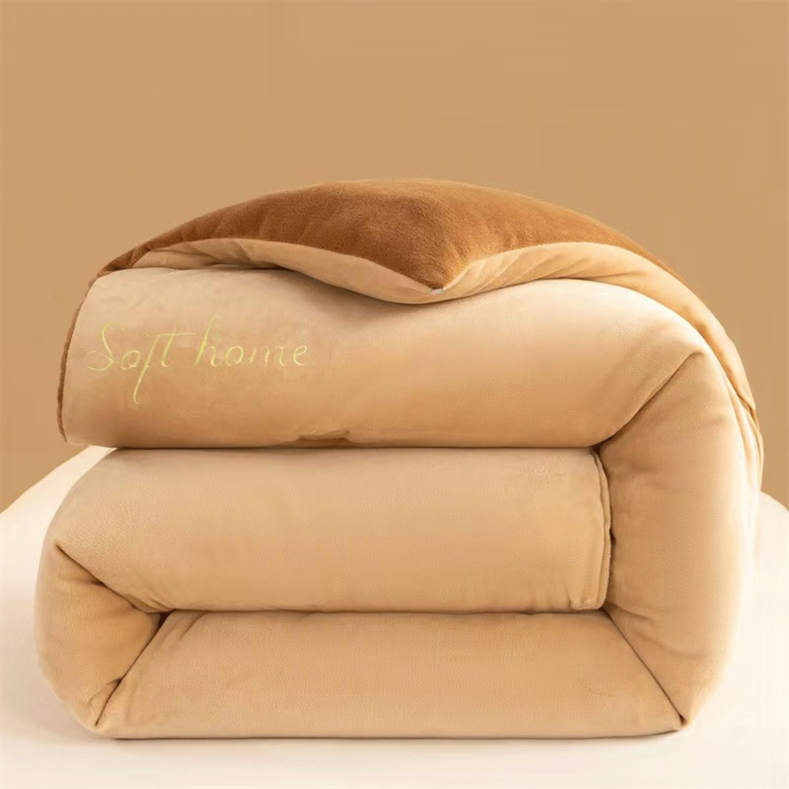 Thickened Super Soft Winter Quilt，Breathable Warmth Fluffy Plush Blanket，Double Winter Quilt，for Cold Weather(Color4,200x230cm(4KG))