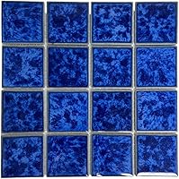 Vista 10 de Tenedos TPACFD-PL - Azulejo cuadrado de porcelana con efecto de salpicaduras de agua azul ultramarino de 3 x 3 pulgadas para cocina, baño, ducha