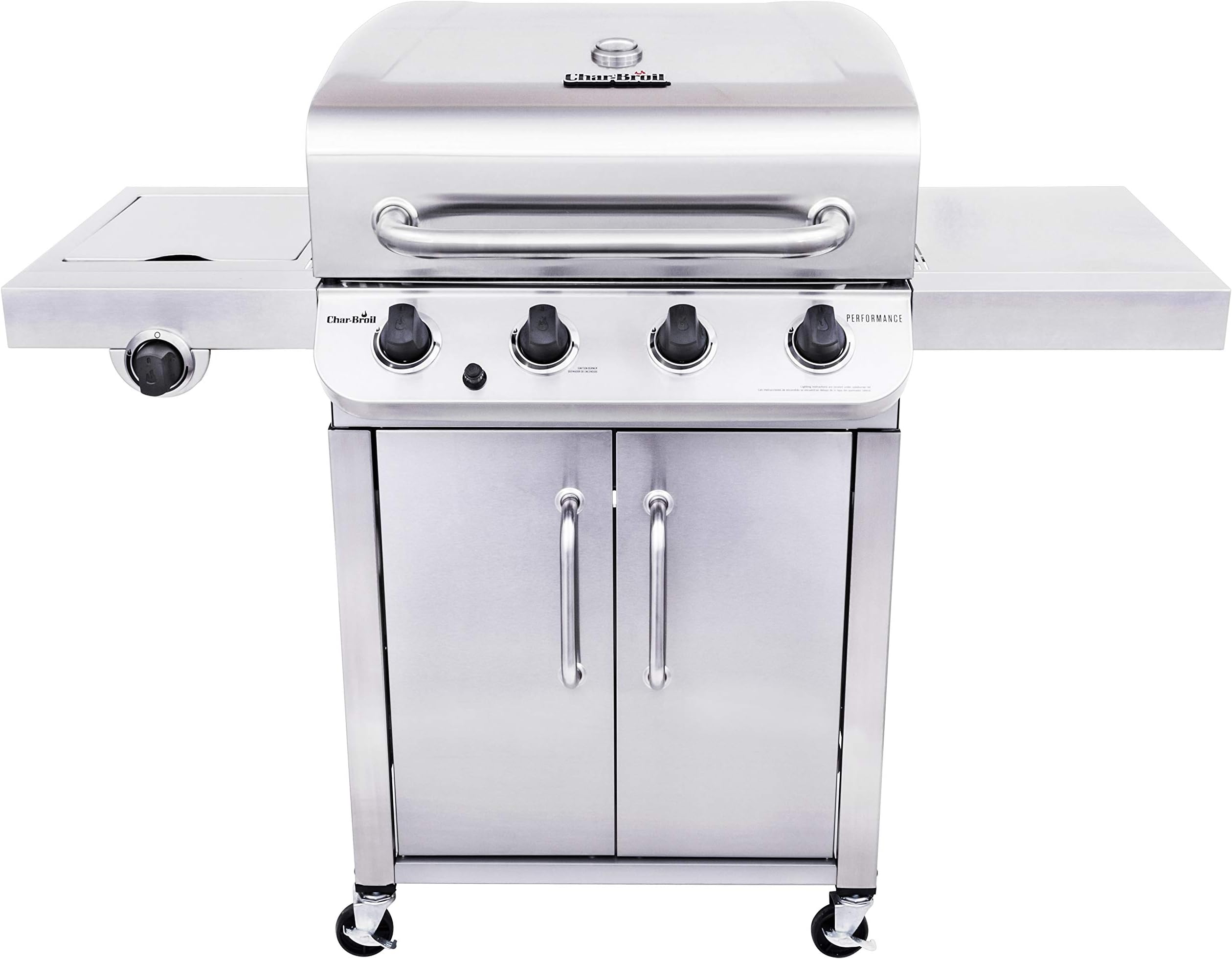 Char-Broil® Performance Series™ Convective 4-Burner with Side Burner Cabinet Propane Gas Stainless Steel Grill - 463375919