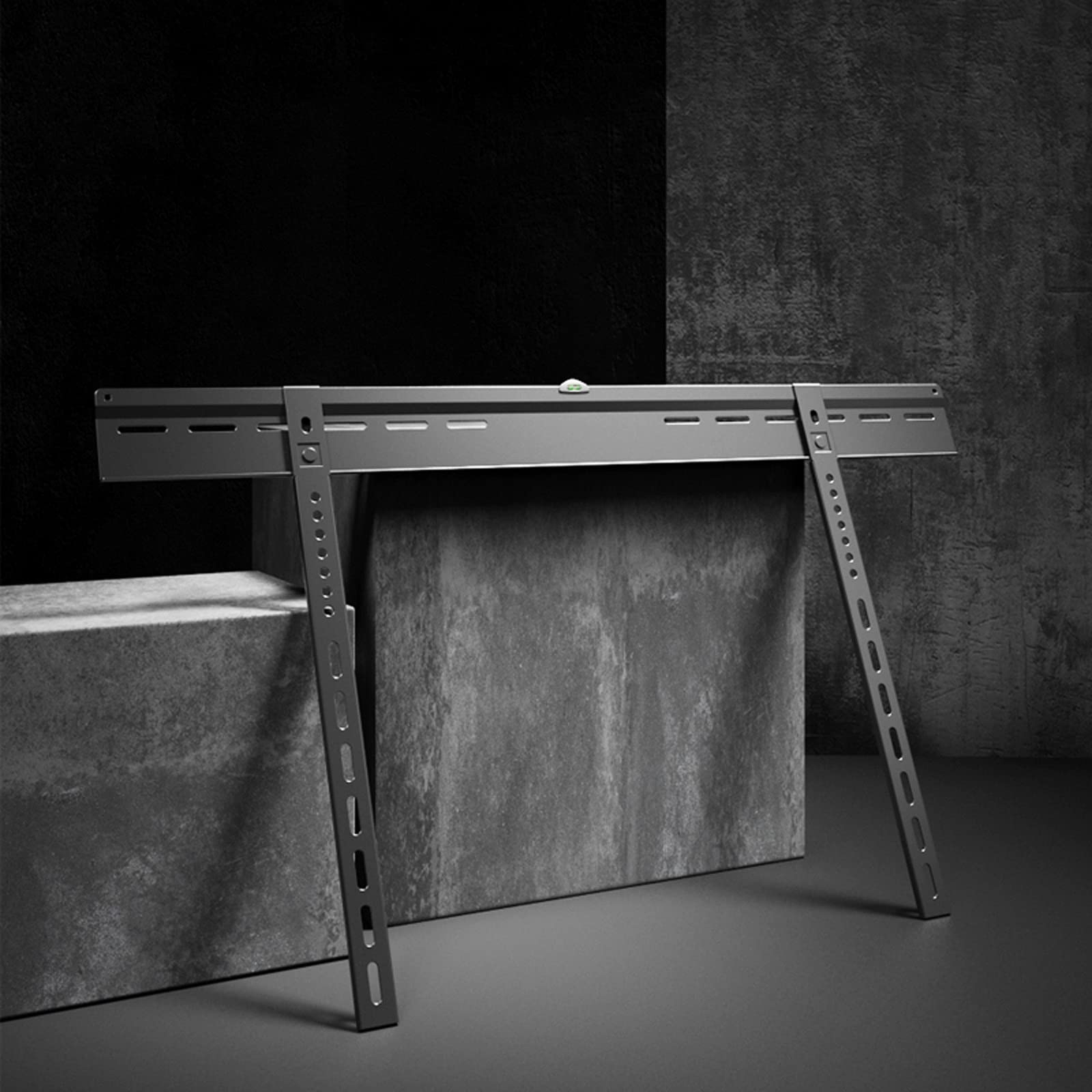 tv Stand Profilo basso riparato TV Staffa per montaggio a parete per la maggior parte dei televisori a schermo piatto a 37-90 pollici Acciaio Acciaio ultra sottile TV Staffa di montaggio, livello di s