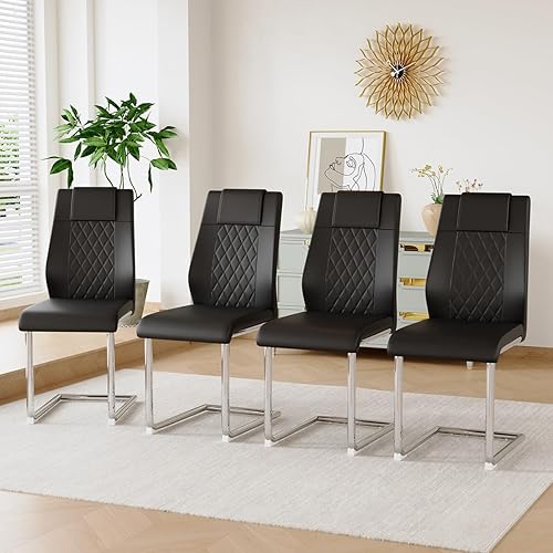 Miniatura 20 de gopop Juego de 6 sillas de comedor, sillas de comedor modernas con patas de metal electrochapado, sillas de cocina para sala de estar, sillas Pierna