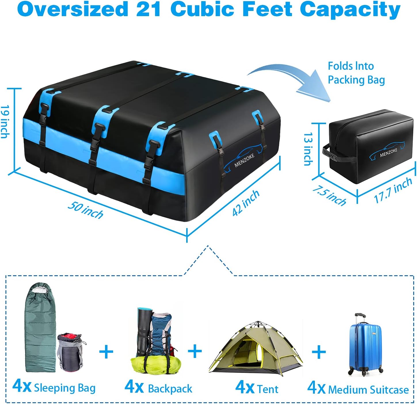 50% Off Discount Rooftop Cargo Carrier Bag, Vehicle Cargo Carriers 21 Cubic ft,Waterproof Car Top Carrier Roof Bag, Soft-Shell Luggage Carrier For Car With/Without Rack, Includes Anti-Slip Mat,6 Door Hooks,Storage Bag Best Quality π₯ Rooftop Cargo Carrier Bag, Vehicle Cargo Carriers 21 Cubic ft,Waterproof Car Top Carrier Roof Bag, Soft-Shell Luggage Carrier For Car With/Without Rack, Includes Anti-Slip Mat,6 Door Hooks,Storage Bag