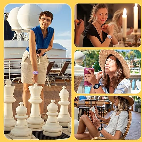 Miniatura 5 de MAKCPOIMER Accesorio de banda deportiva de medallón de princesa, paquete de 2 pulseras de silicona para guardar medallones de carnaval del océano,